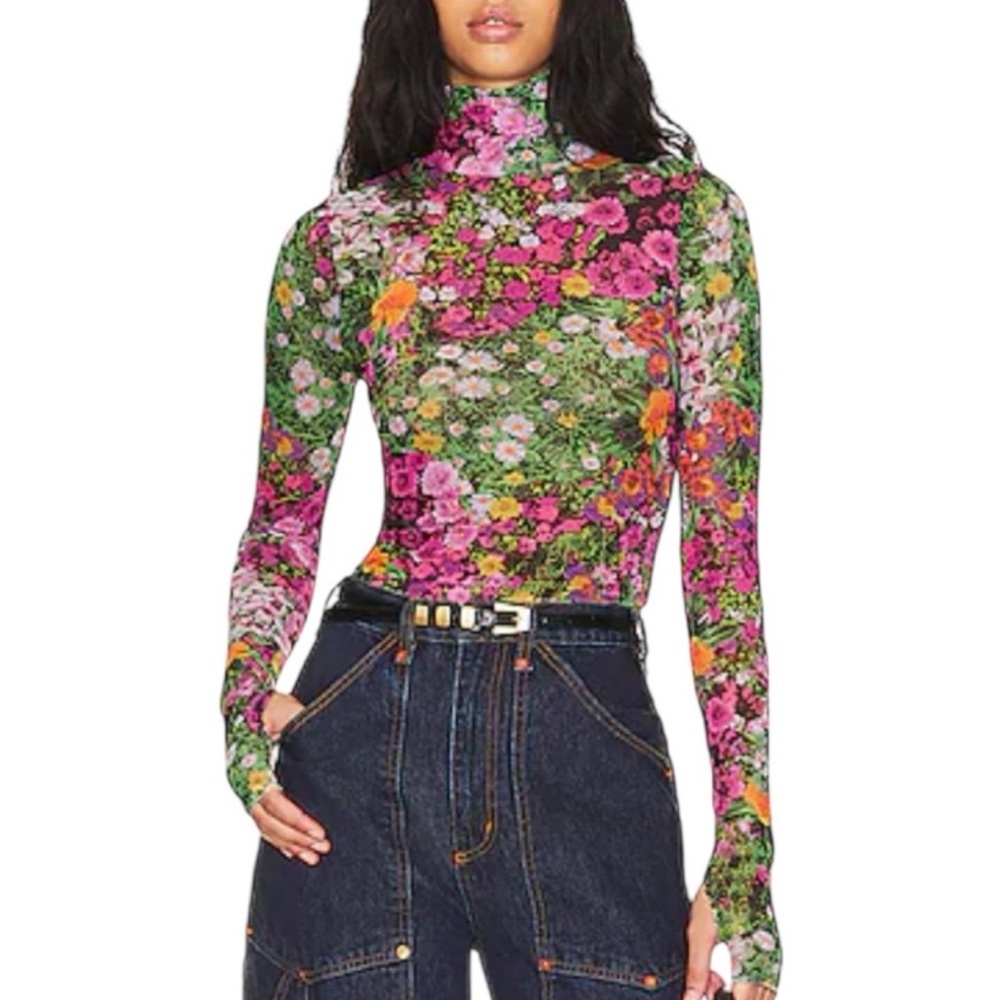 AFRM Zadie Mixed Floral Sub Long Sleeve Top